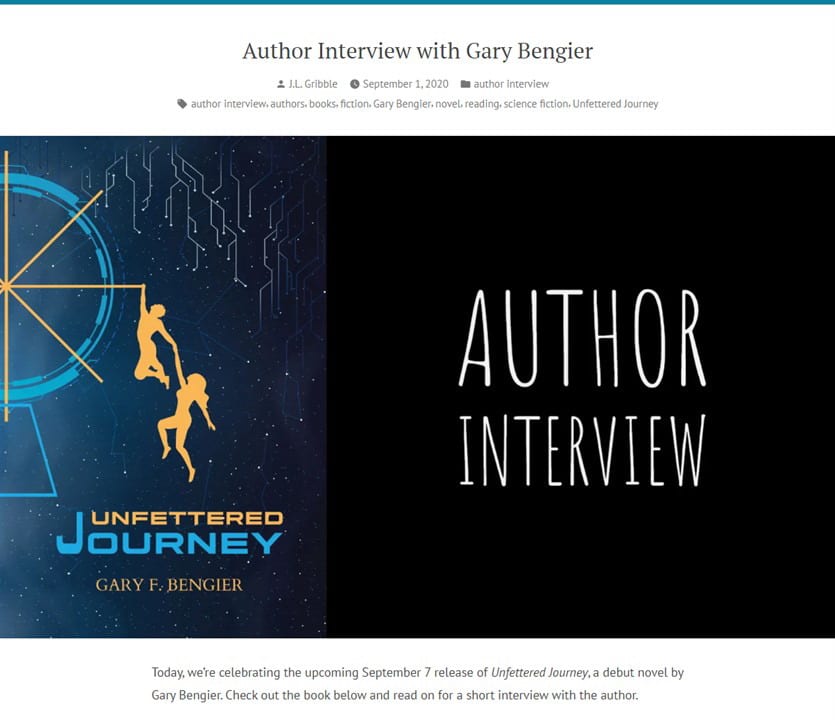 JL Gribble Author Interview 202008901