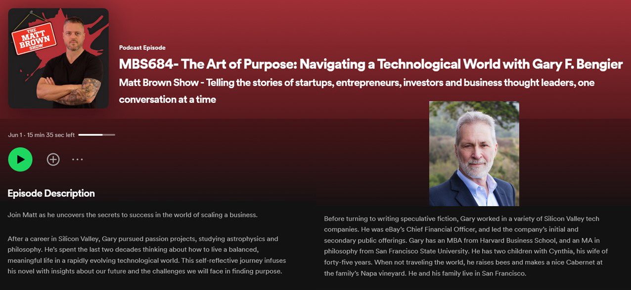 Matt Brown The Art of Purpose-Navigating a Technological World 20230601